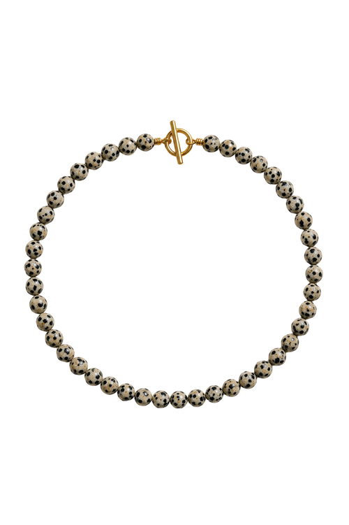 Handgemachte Perlenhalskette Jaspis Naturstein Choker