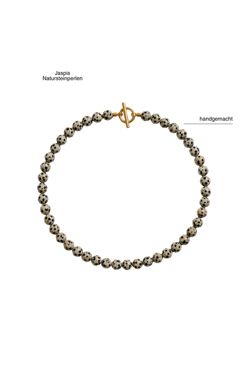 Handgemachte Perlenhalskette hochwertig Naturstein Choker