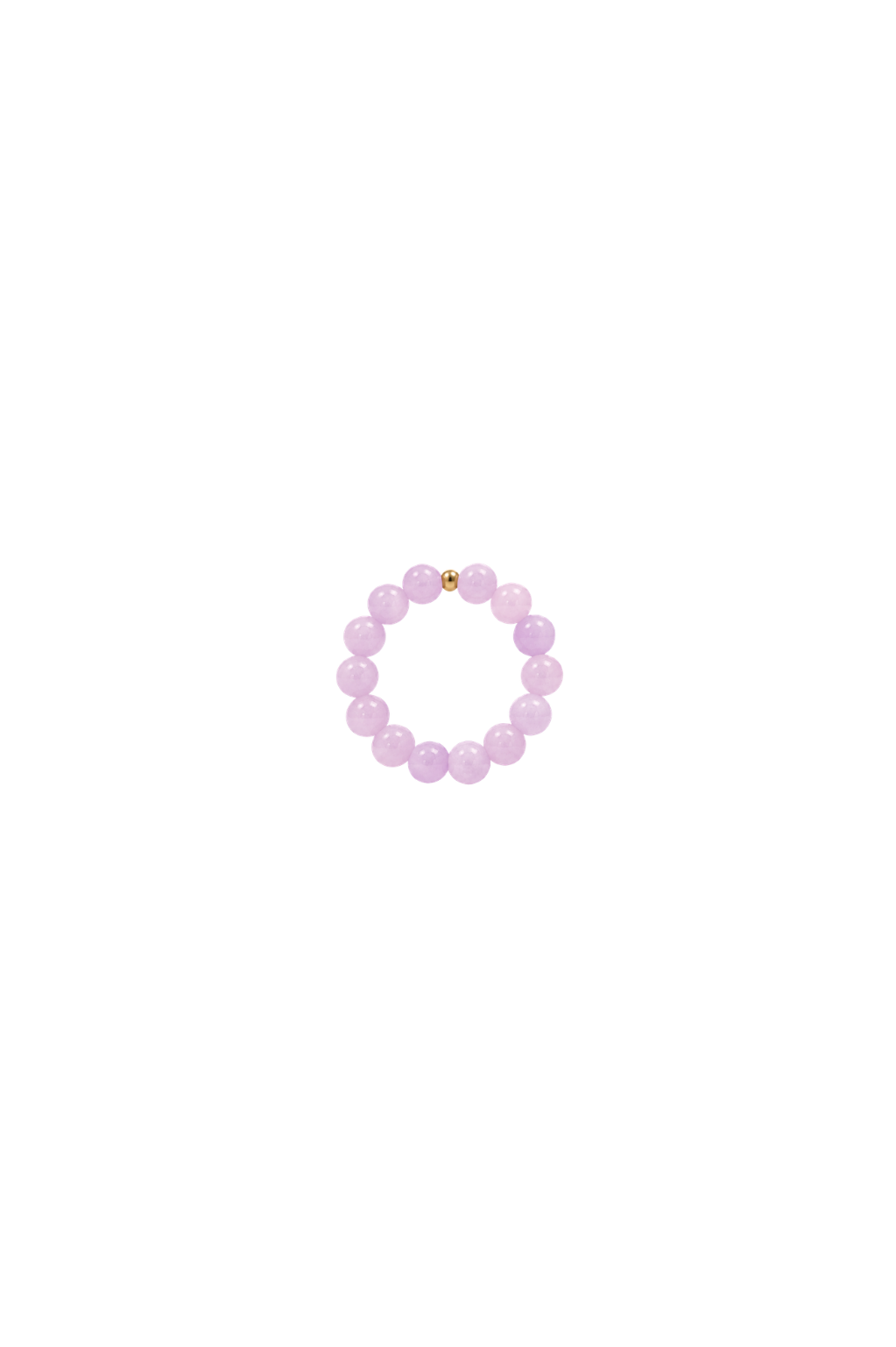 Handgemachter Perlenring aus Natursteinerlen rose purple happy the label