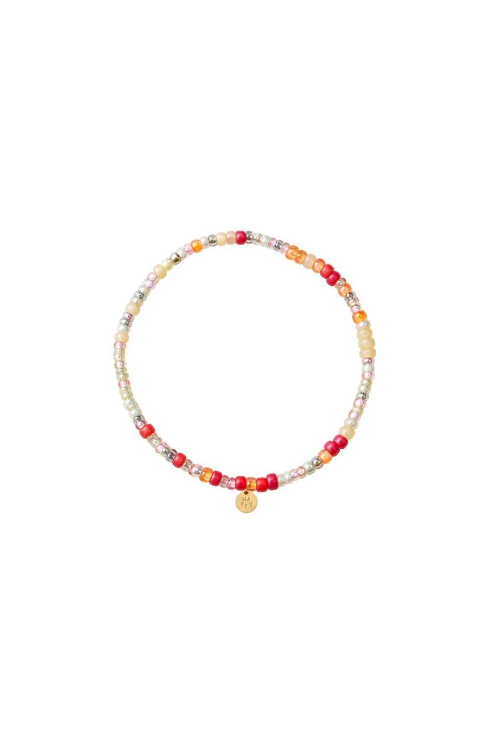 Handgemachtes Perlenarmband Coraline aus bunten recycelten Glasperlen