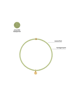 Handgemachtes Perlenarmband Fenchelgrün feine Perlen