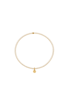 Handgemachtes Perlenarmband mit 2mm großen Perlen Ivory
