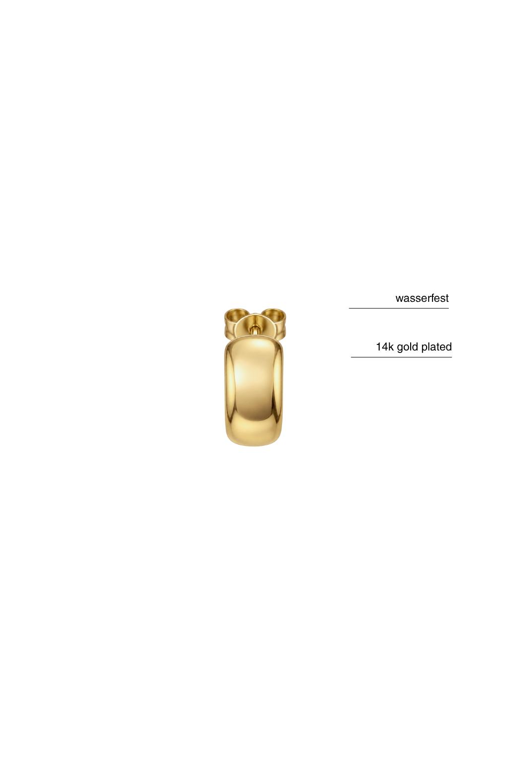 Wasserfeste Creolen in gold 14k gold plated minimalistisch Skandi style
