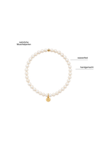 Handgemachtes Perlenarmband aus Muschelperlen weiß