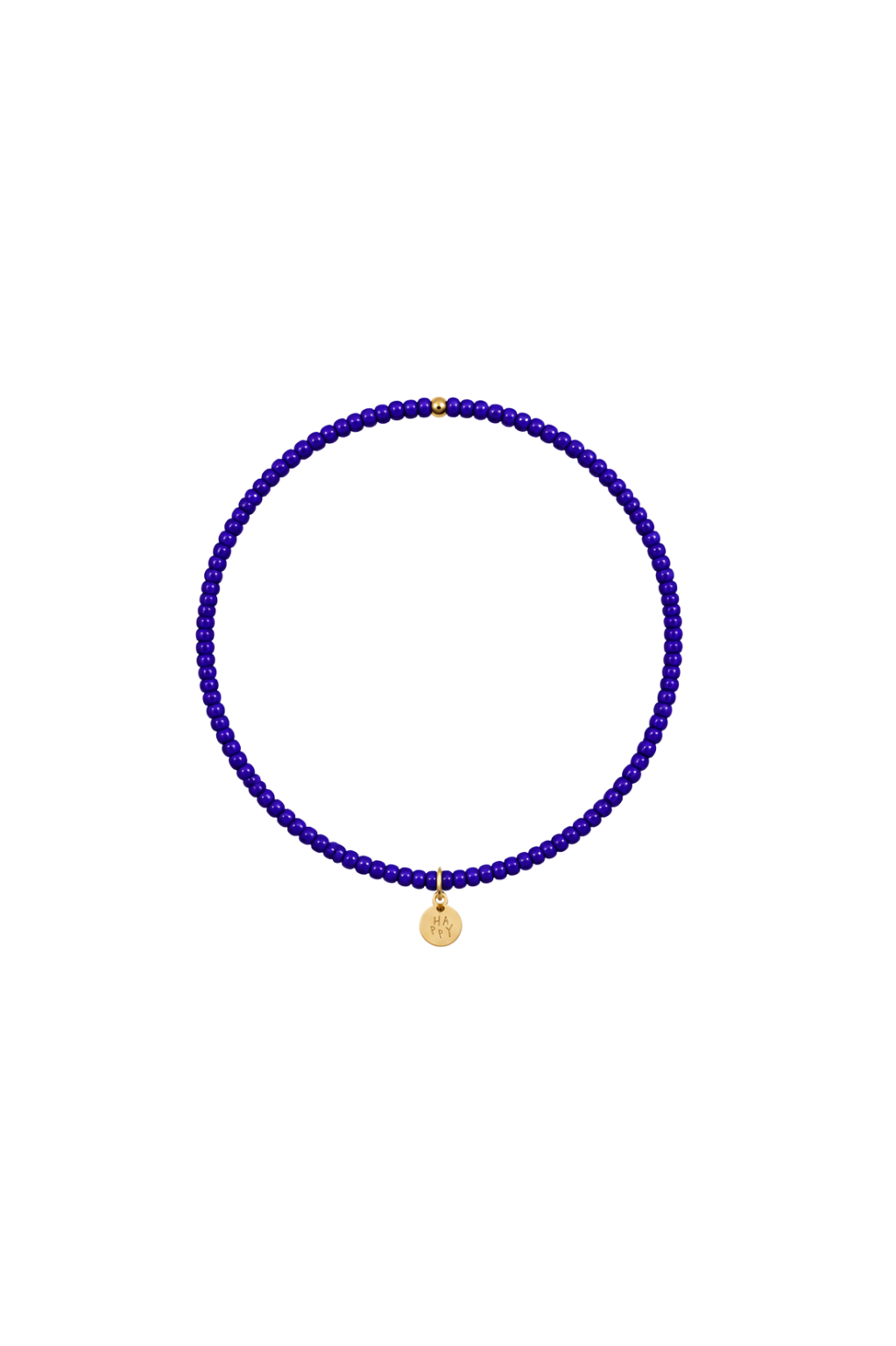 Handgemachtes Perlenarmband mit feinen blauen Perlen