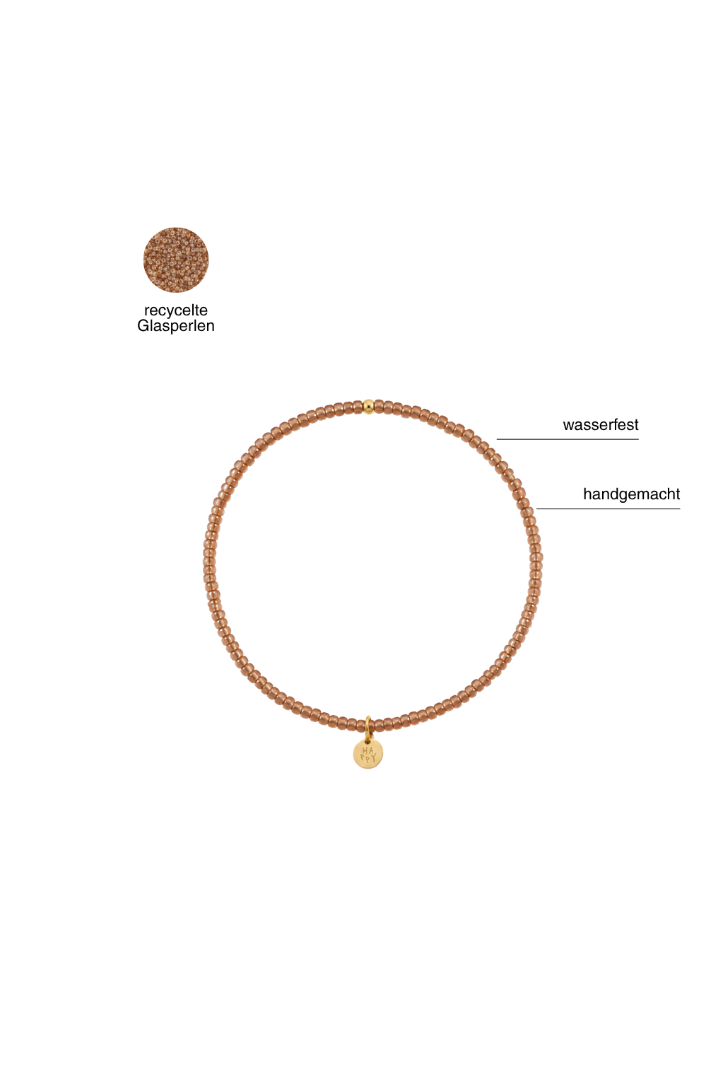 Handgemachtes Perlenarmband Jasmine