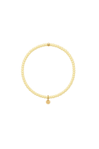 Handgemachtes Perlenarmband mit 3 mm Perlen hochwertig in gelb