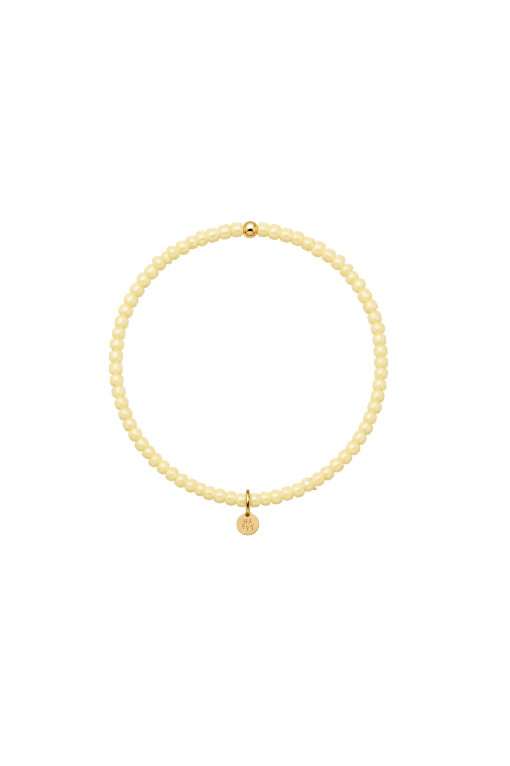 Handgemachtes Perlenarmband mit 3 mm Perlen hochwertig in gelb
