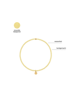 Handgemachtes Perlenarmband gelb mit feinen 2 mm Perlen hochwertig