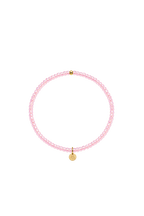 Handgemachtes Perlenarmband in pink mit größeren Perlen
