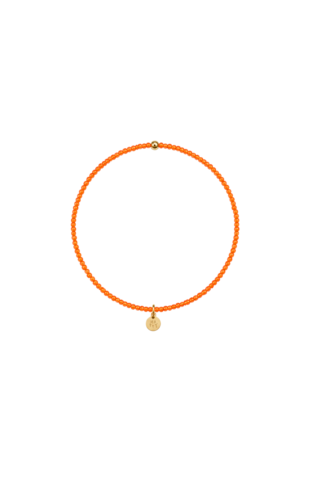 Handgemachtes Perlenarmband orange kleine Perlen