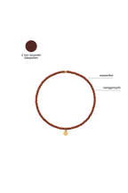 Mehr Details zum handgemachten Perlenarmband in der Farbe Topaz mit kleinen feinen 2 mm Perlen